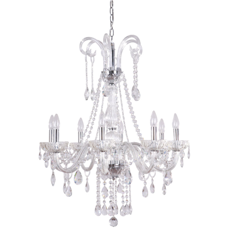 LAMP. COLGANTE CROMO 8L E14 60W