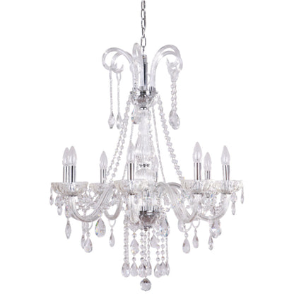 LAMP. COLGANTE CROMO 8L E14 60W