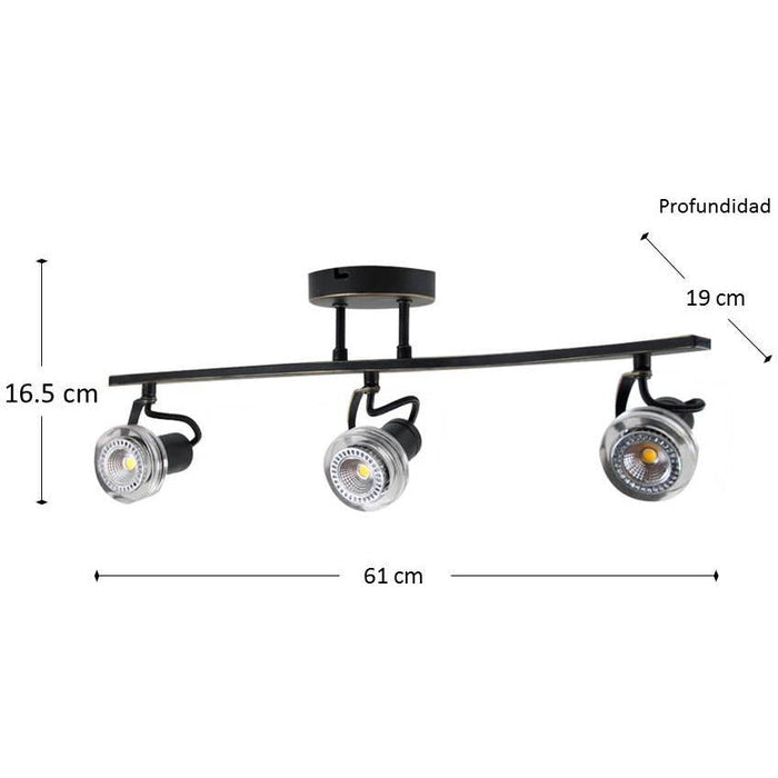 LAMP. TECHO REFLECTORA CHOCOLATE 3L GZ10 50W