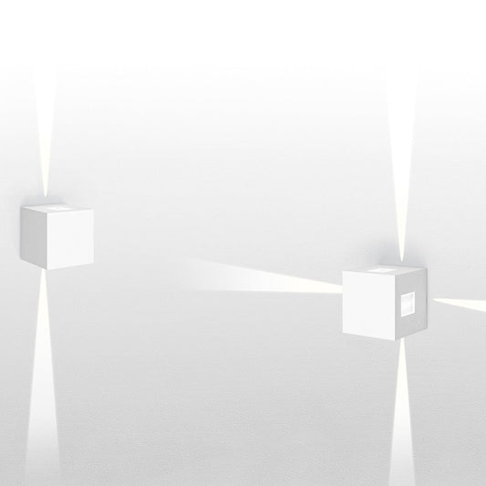 LAMP. EXT. LED PARED EFFETTO CUADRADO BLANCO 2L 3.5W 3000K