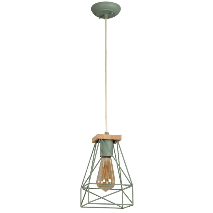 LAMP. COLGANTE VERDE 1L E27 40W