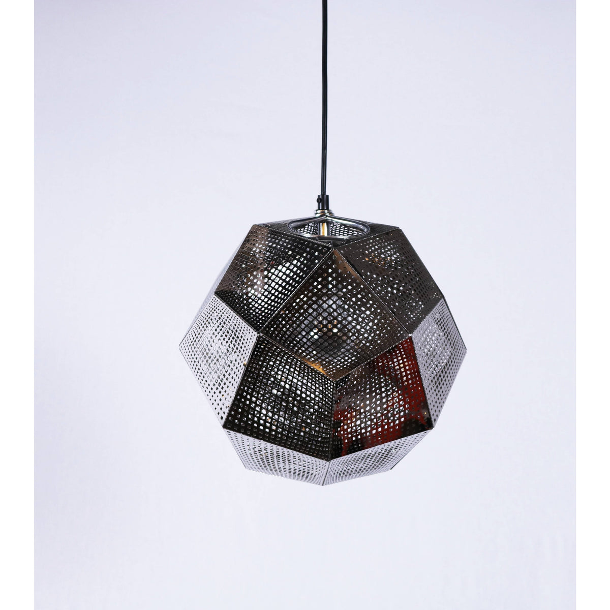 LAMP. COLGANTE COBRE Y NEGRO 1L E27 60W