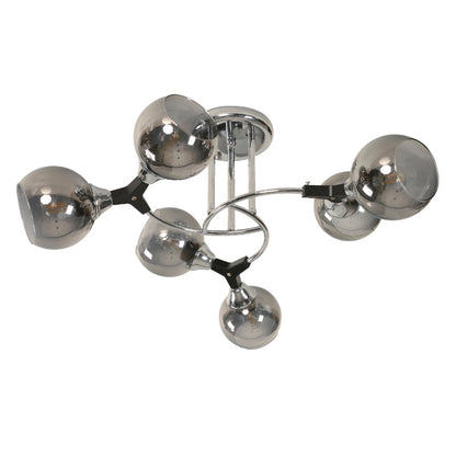 LAMP. TECHO CROMO 6L E27 60W