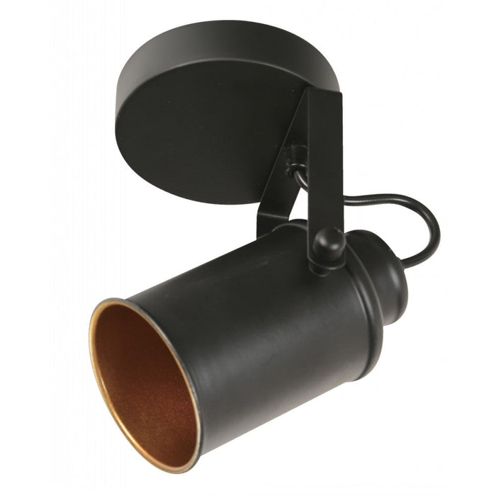 LAMP. TECHO REFLECTORA NEGRO 1L E27 40W