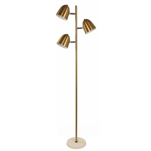 Lámpara Pie Bronce Satinado 3L E27 40W