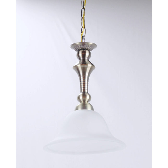LAMP. COLGANTE NÍQUEL SATINADO 1L E27 60W