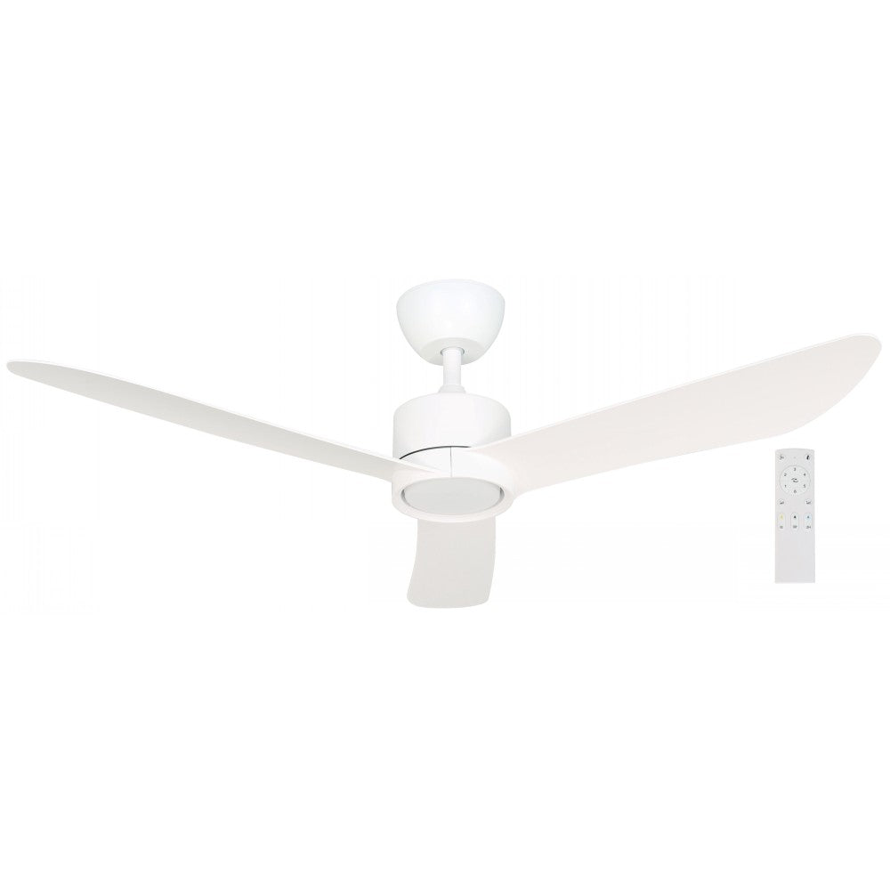VENTILADOR LED DE TECHO EXT. BLANCO 50" DC 20W 3000/4000/5000K CCT CONTROL REMOTO