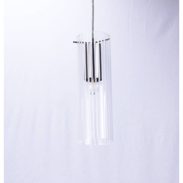 LAMP. COLGANTE NIQUEL SATINADO 1L E27 60W