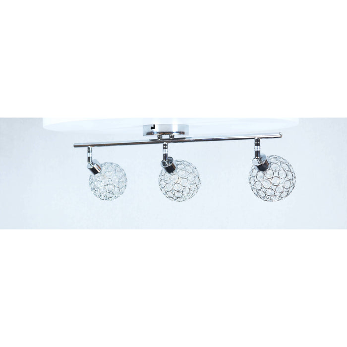 LAMP. TECHO CROMO 3LUCES G9 40W N/B