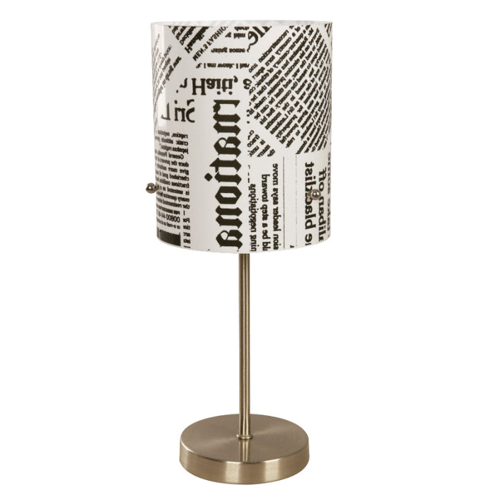 LAMP. MESA NIQUEL SATINADO 1L E27 60W