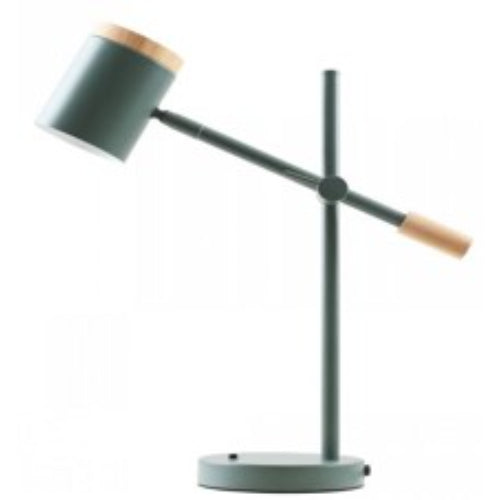 LAMP. DE MESA ACAB. MADERA Y NIQUEL SATINADO 1L GU10 5W