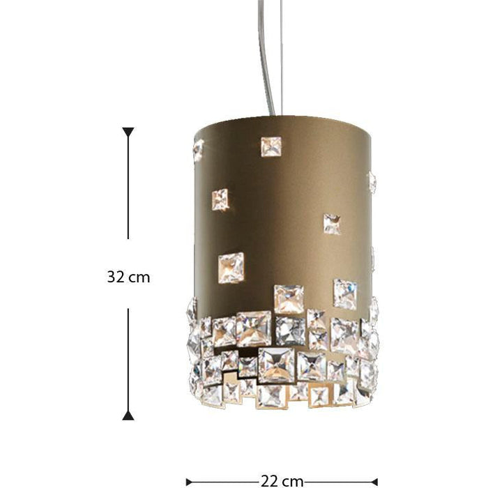 LAMP. COLGANTE CRISTAL MOSAIX 4L G9 50W