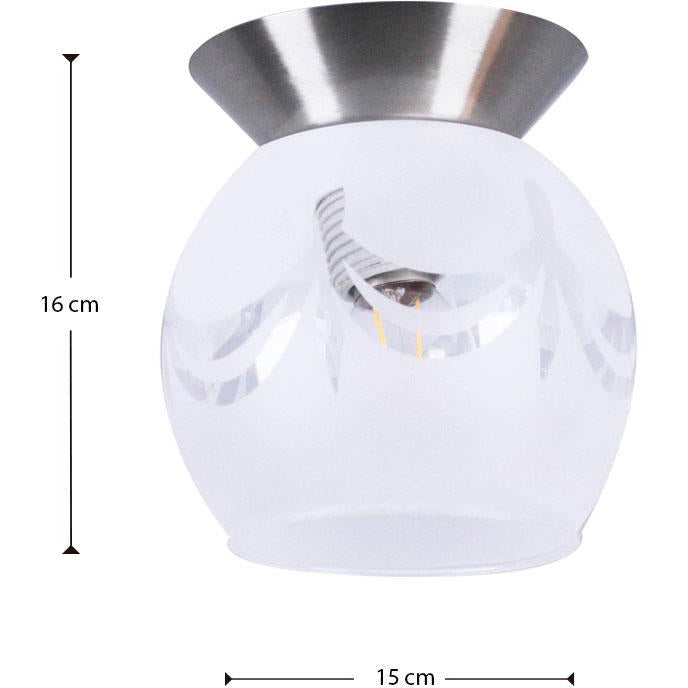 LAMP. TECHO NIQUEL SATINADO 1L E27 60W