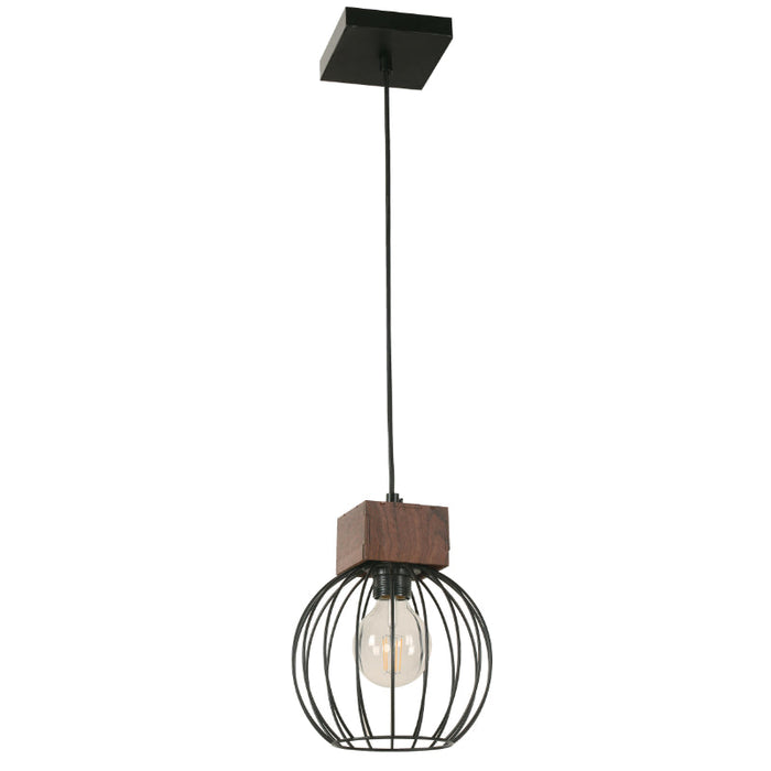 Lámpara Colgante Negro 1L E27 40W