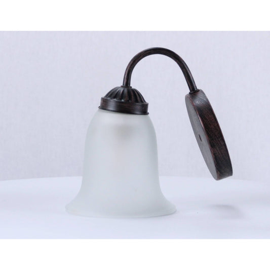 LAMP. PARED NEGRO CEPILLADO ROJO 1L E27 60W
