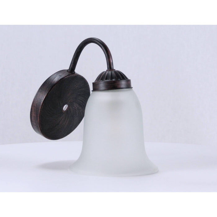 LAMP. PARED NEGRO CEPILLADO ROJO 1L E27 60W