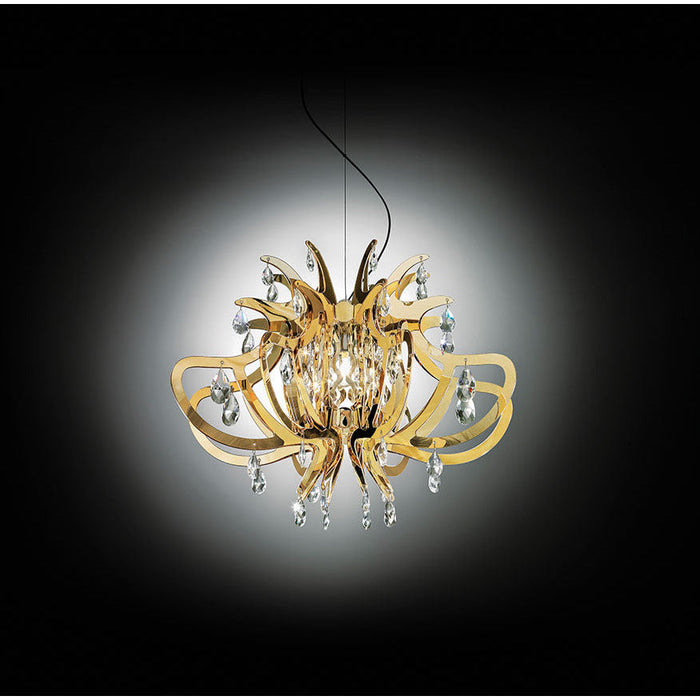 LAMP. COLGANTE LILLIBET DORADO 1L E14 40W