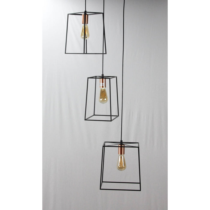 LAMP. COLGANTE NEGRO 3L E27 40W
