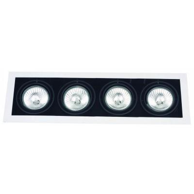 LAMP. TECHO E27*4L 75W ACAB. BLANCO CON NEGRO