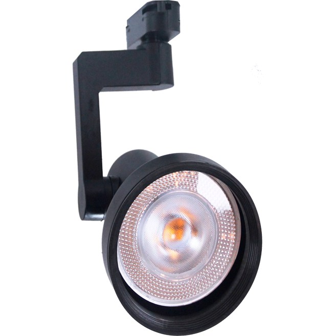 LAMP. DE RIEL NEGRO 1LUZ E27 9W N/B