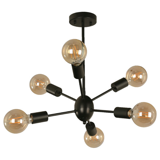 LAMP. TECHO NEGRO 6L E27 12W