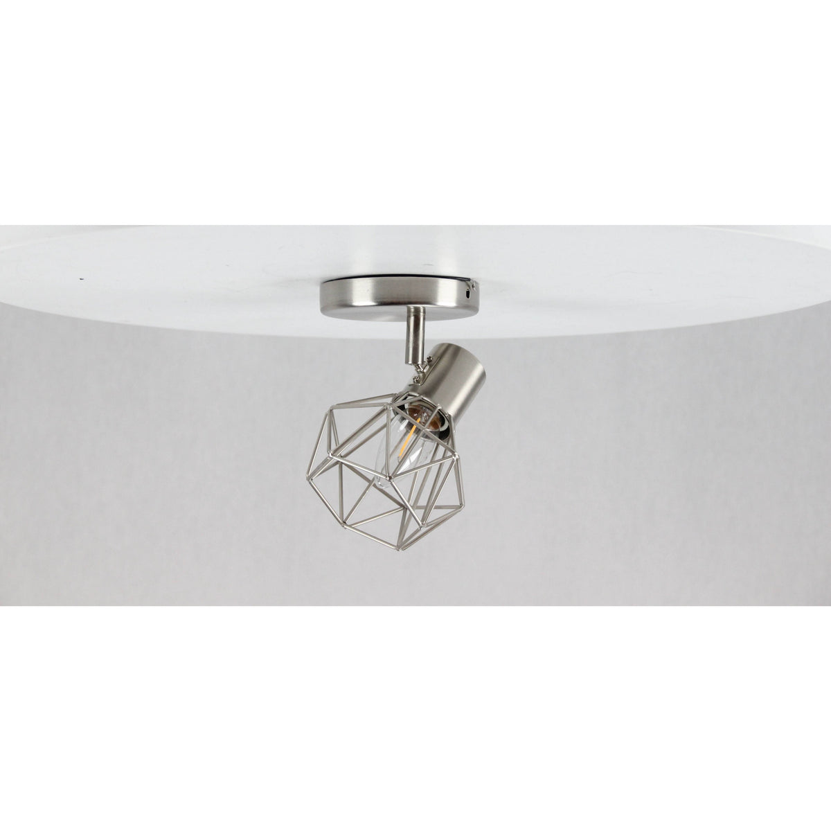 LAMP. TECHO NIQUEL SATINADO 1LUZ E27 60W N/B