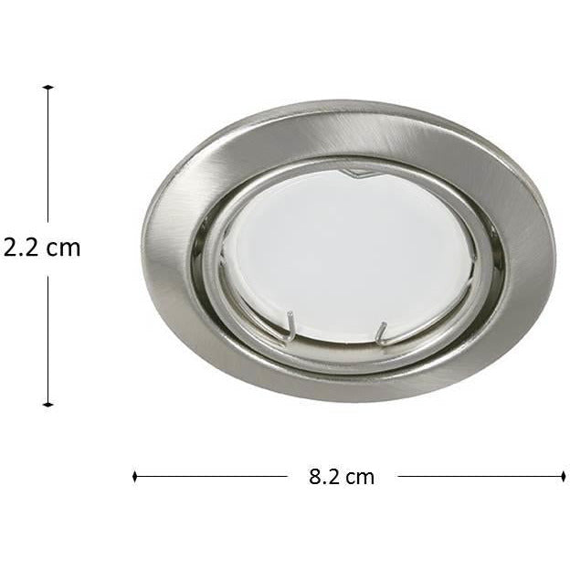 LAMP. TECHO NIQUEL SATINADO 1L GU10 3W 3000K (I/B LED 3W 3000K)