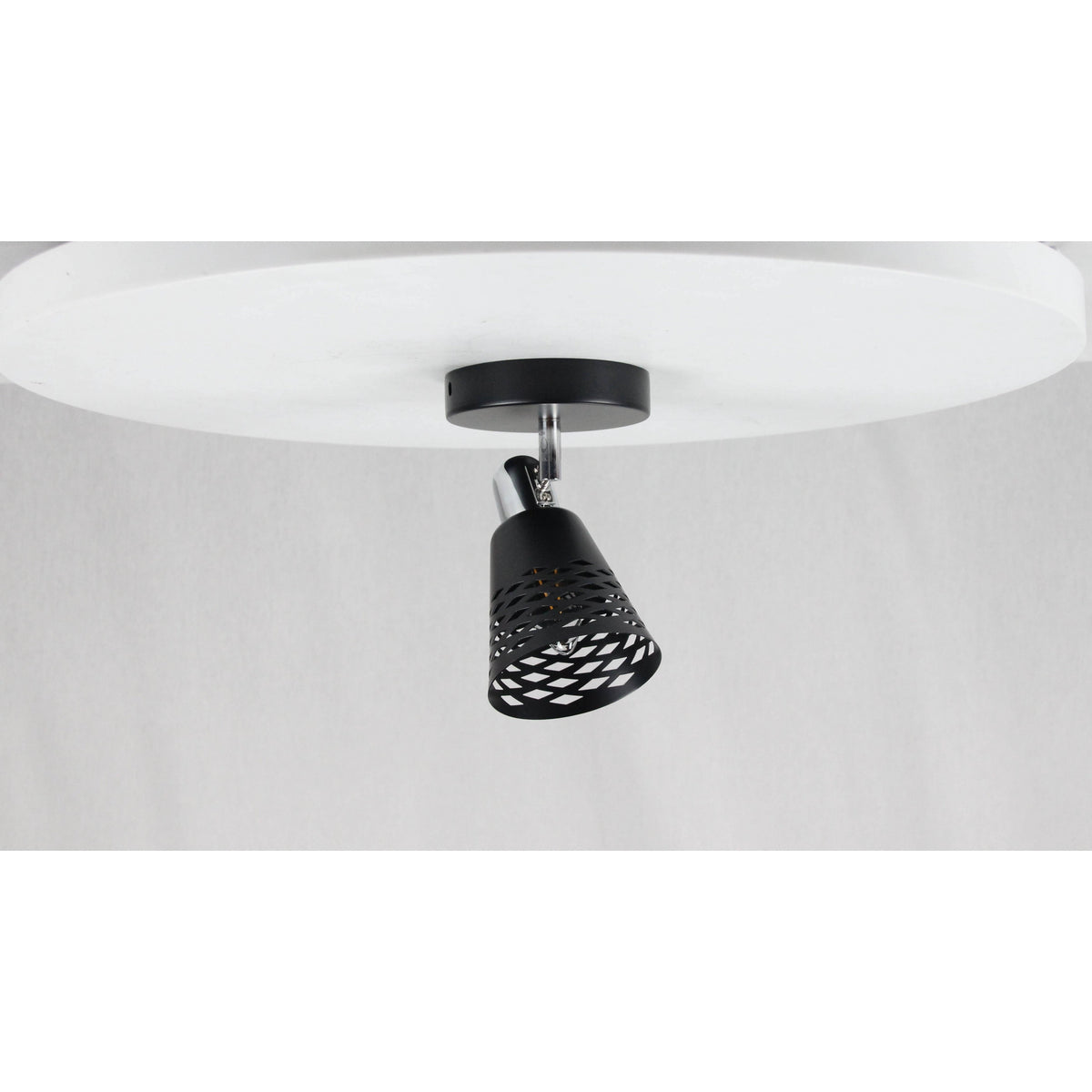 LAMP. TECHO REFLECTORA NEGRO 1L E14 40W
