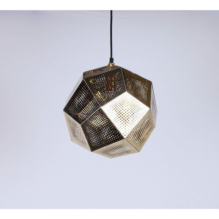 LAMP. TECHO DORADO Y NEGRO 1L E27 60W
