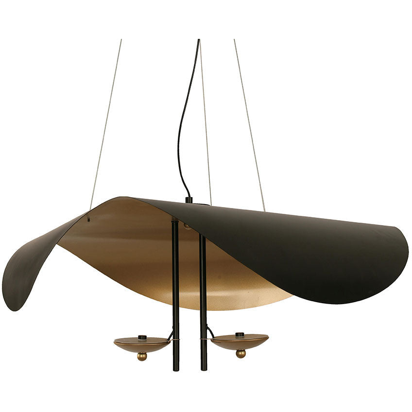LAMP. LED COLGANTE NEGRO+DORADO 1L 20W 85-265V 3000K