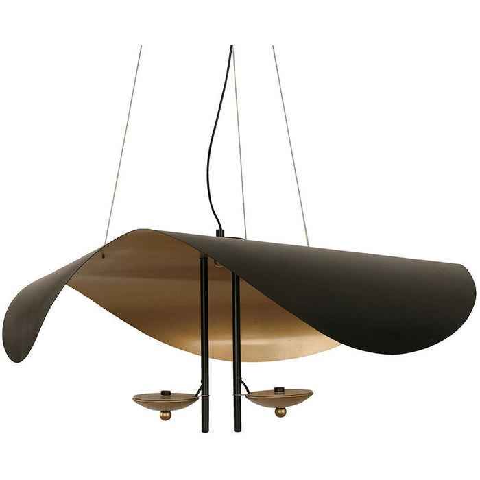 LAMP. LED COLGANTE NEGRO+DORADO 1L 20W 85-265V 3000K