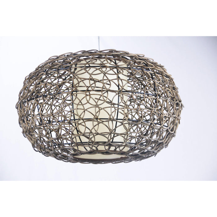LAMP. COLGANTE NÍQUEL SATINADO 1L E27 60W