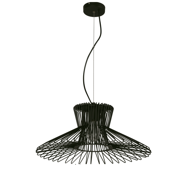 Lámpara Colgante Negro 1L E27 60W
