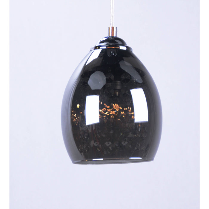 LAMP. COLGANTE CROMO 1L E14 40W
