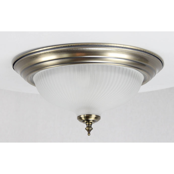 LAMP. TECHO BRONCE ANTIGUO 2L E27 60W