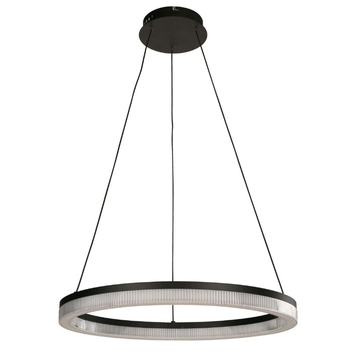Lámpara Led Colgante Negro 1L 28W 100-240V 3000K