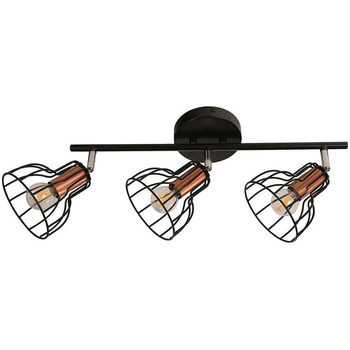 Lámpara Techo Reflectora Negro 3L E14 40W