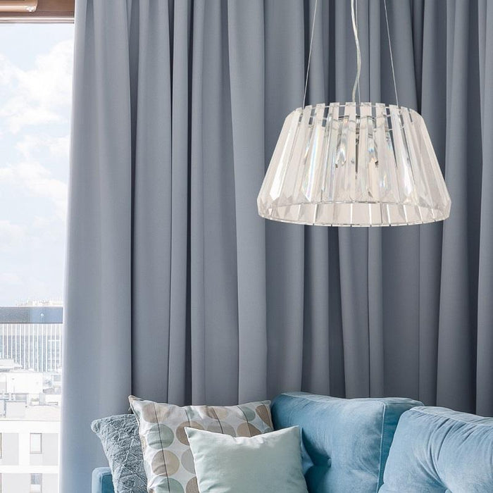 LAMP. COLGANTE CROMO 3L E14 40W