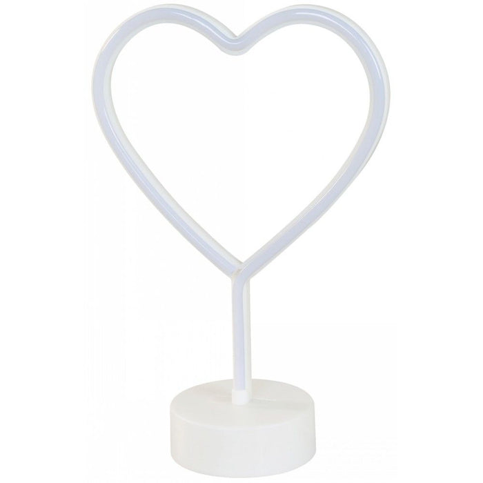 LAMP. LED DE MESA NEON CORAZÓN INFANTIL 1.5W LUZ ROSA BATERIA AA N/I