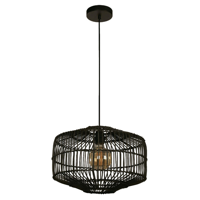 LAMP. COLGANTE NEGRO 1L E27 40W