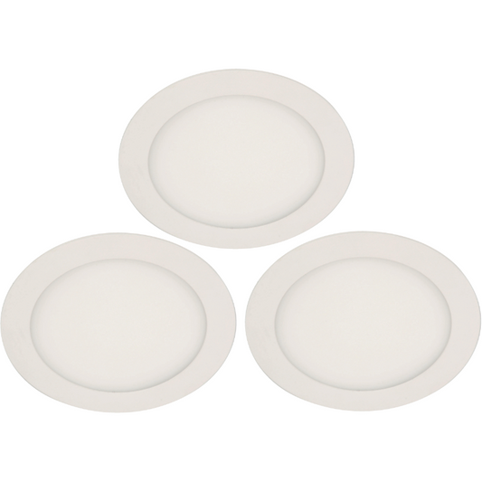 LAMP. LED TECHO BLANCO 1L 12W 100-240V 6000K (3 PIEZAS)
