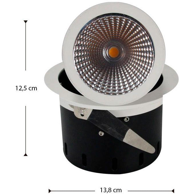 LAMP. LED EMPOTRABLE*1LT*22W*100-265V*3000K*INCLUYE LED Y DRIVER*ACAB. BLANCO MATE