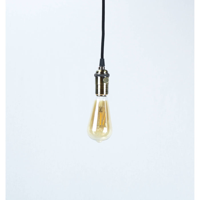 LAMP. COLGANTE BRONCE ANTIGUO 1L E27 60W