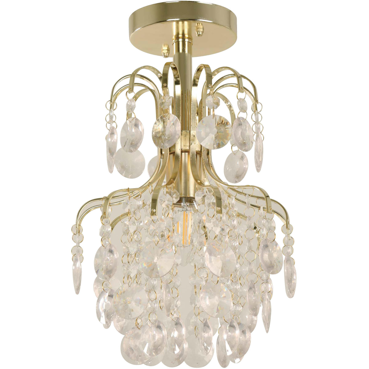 LAMP. TECHO BRONCE PULIDO 1L E27 60W