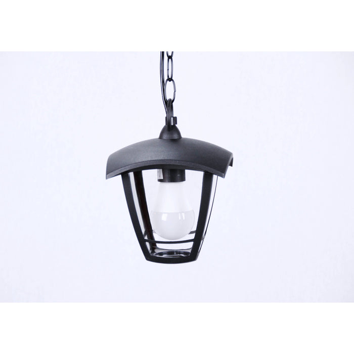 LAMP. EXT. COLGANTE NEGRO 1L E27 60W (IB LED A60 9W 6000K)