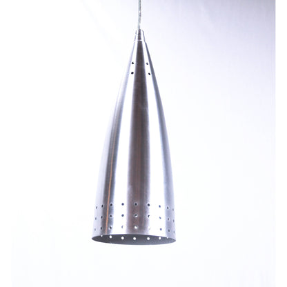 LAMP. COLGANTE PLATEADO 1L E27 60W