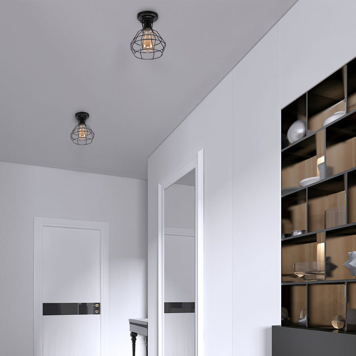 LAMP. TECHO NEGRO 1L E27 60W