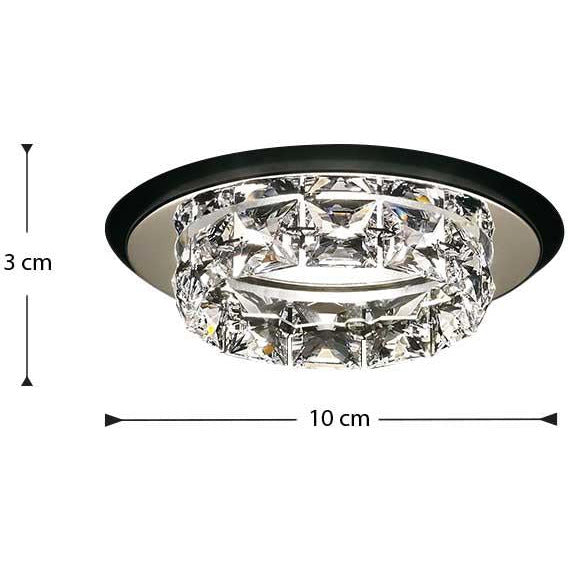 LAMP. EMPOTRABLE CRISTAL RINGLET TRIM CROMADO 1L GU5.3 35W
