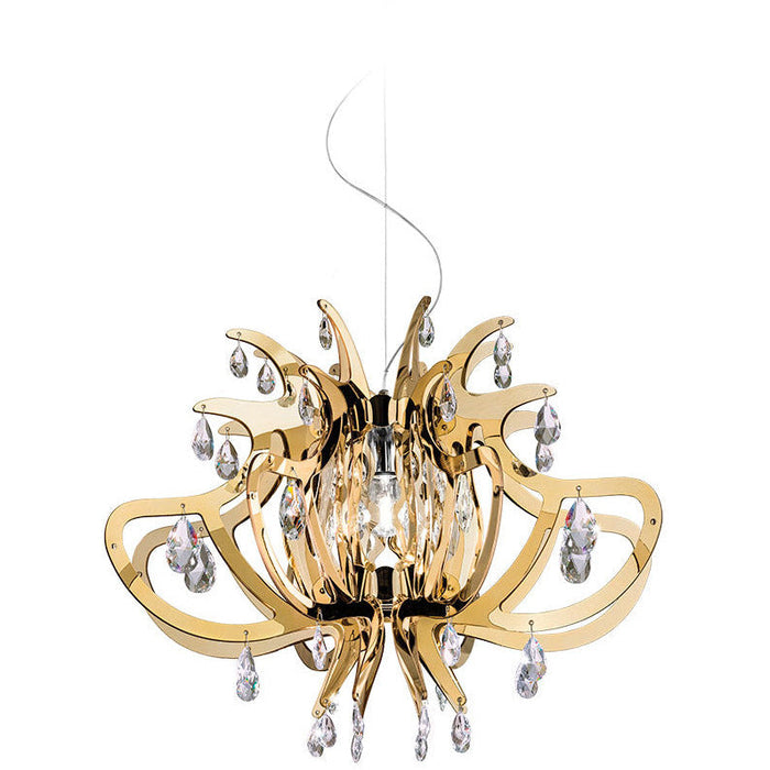 LAMP. COLGANTE LILLIBET DORADO 1L E14 40W