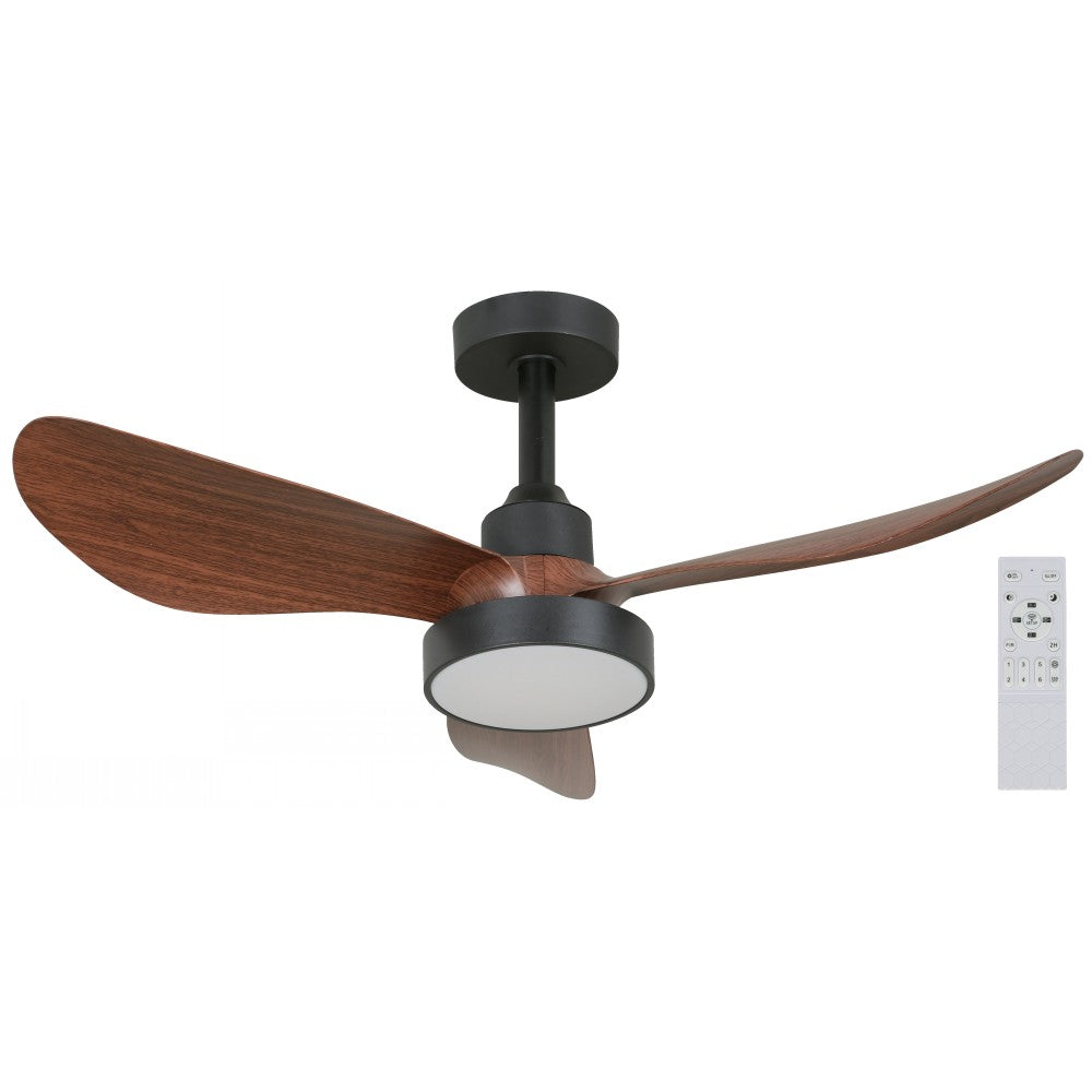 VENTILADOR LED TECHO NEGRO ACAB. NATURAL DC 32" 25W 3000K-65000K C/R